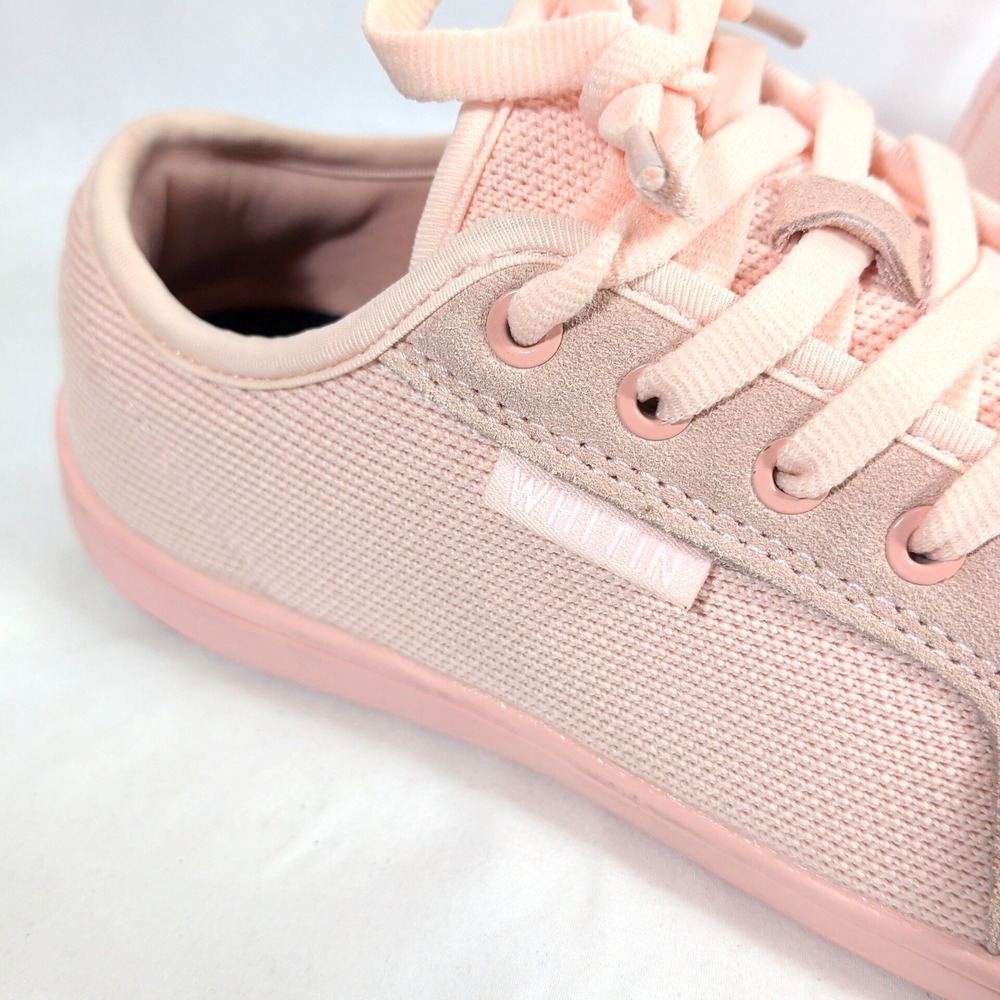 WHITIN Pink Barefoot Sneakers; Minimalist Zero Drop Low Top Shoes - Picture 3 of 5